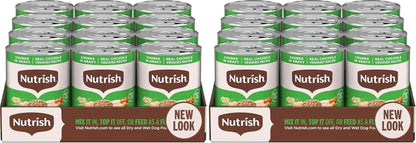 Nutrish Chicken Wet Dog Food Chunks in Gravy,13 Oz. Can (Rachael Ray) | No Poultry By-Product Meal, Artificial Preservatives or Flavors, No Added Corn or Wheat Ingredients, Made in the USA16