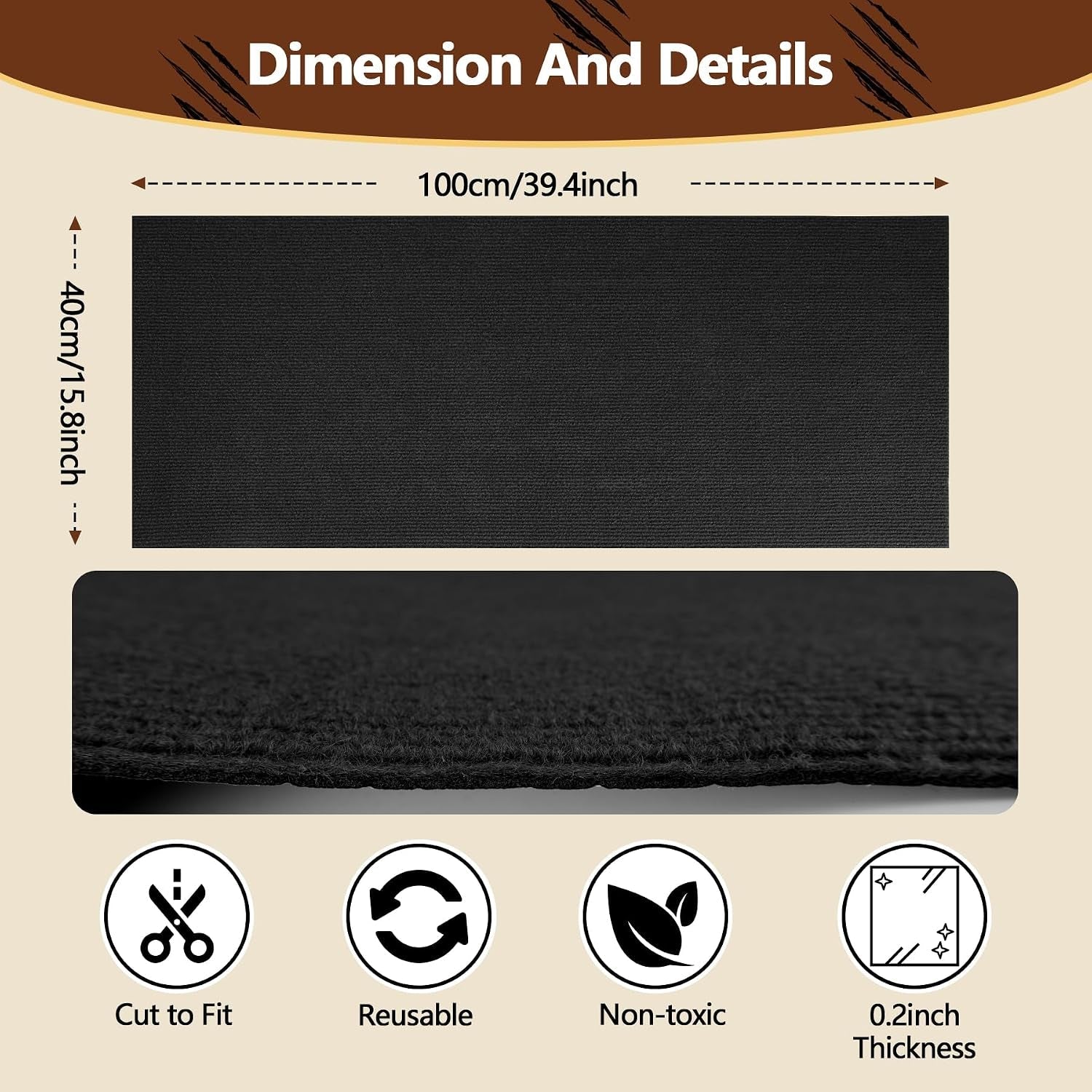 cat-scratch-furniture-protector-39-4x15-8-self-adhesive-cat-scratch-mat-pad-cut-to-fit-diy-replacement-carpet-for-tree-wall-bed-door-couch-protector-black
