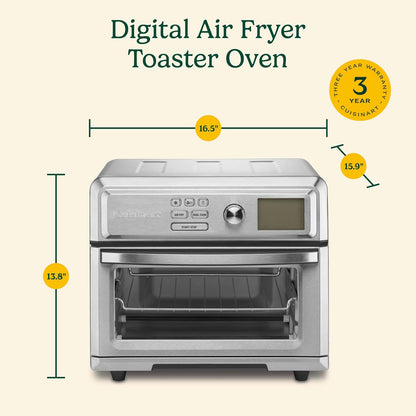 Air Fryer Toaster Oven, Digital Display, 1800 Watt Air Fryer Toaster Oven Combo with Adjustable Temperature and Controls, Stainless Steel Small Kitchen Appliance, TOA-65NAS, Silver10