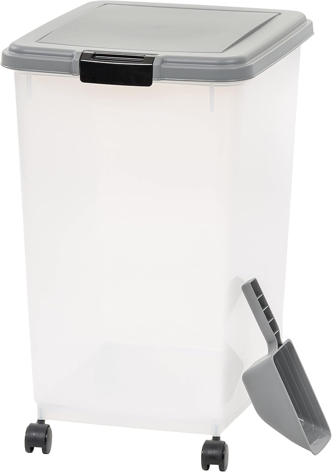 amazon-basics-airtight-pet-food-storage-container-with-scoop-bpa-free-removable-wheels-69-qt-gray