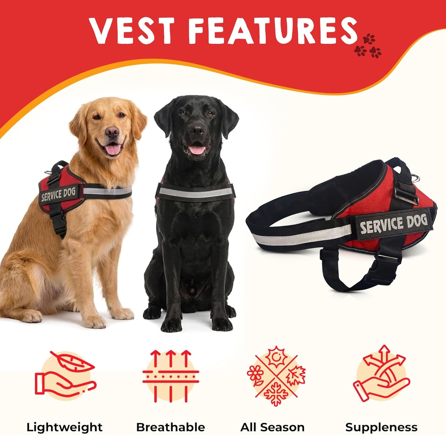service-dog-vest-id-tag-50-ada-information-cards-harness-with-patchs-m-medium-chest-21-5-26-inch-durable-metal-tag-2-sided-service-animal-cards-esa-accessory-set