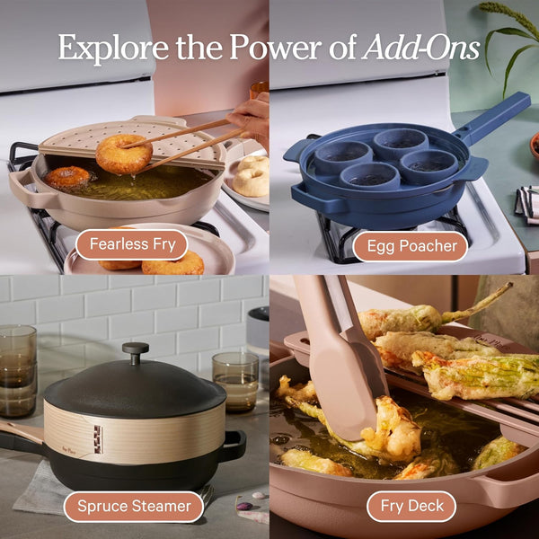 Our Place Always Pan 2.0, 10.5" Ceramic Nonstick Pan, 2.6 Qt | Patented 10-In-1 Ceramic Frying Pan; Spatula & Steamer Basket; Toxin-Free Nonstick, Induction Compatible, Oven Safe to 450°F6