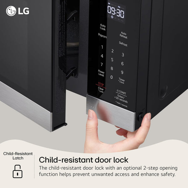 LG Countertop Microwave, 0.9 Cu. Ft., Stainless Steel, 18.75X14X10.69 Inch, Smart Inverter, Neochef, 1000 Watts4