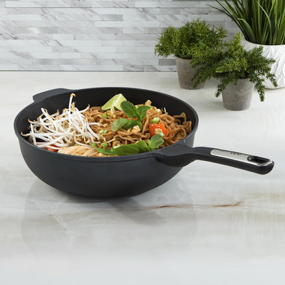 Phantom 12In Ceramic Nonstick Wok Pan, 5.3Qt Stir Fry Pan | Recycled Cast Aluminum, Ceragreen Non Toxic PFAS & PTFE Free, Full Disk Induction, Stay Cool Handle, Gas & Glass Top Stoves2