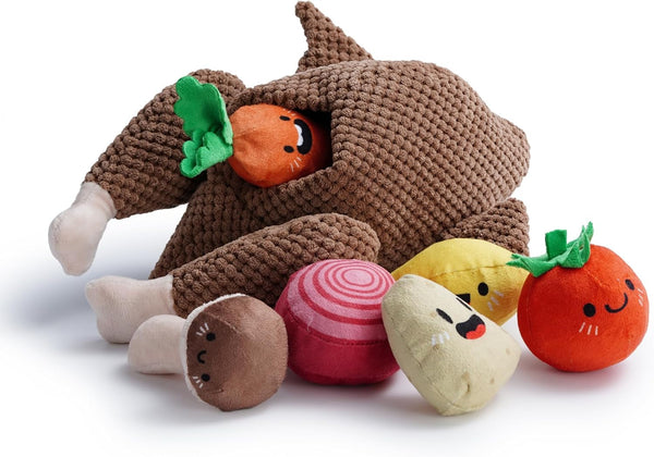 Nocciola Stuffed Pig Dog Toys: Hide and Seek Funny Squeaky Crinkle Plush Dog Chew Toys for Small Medium Breed, Cognitive Training Pet Enrichment Gifts Supplies13