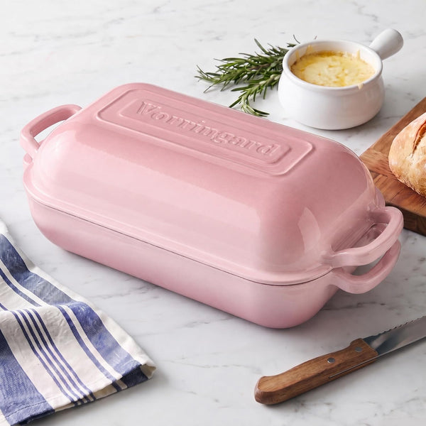 Large Cast Iron Dutch Oven Dome Pot with Lid, Enameled Bread Oven, Bread Pan for Homemade Sourdough Bread Baking, 6QT, Pink5