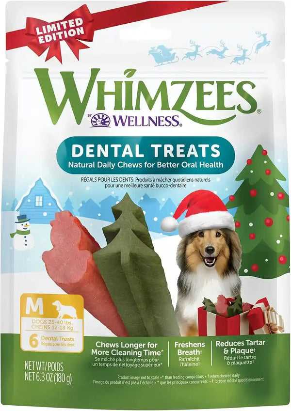 Whimzees Wellness Stix Natural Dog Dental Treat, Chews, Freshens Breath, Medium Size Sticks, 14.81 Oz Bag, 14 Count11