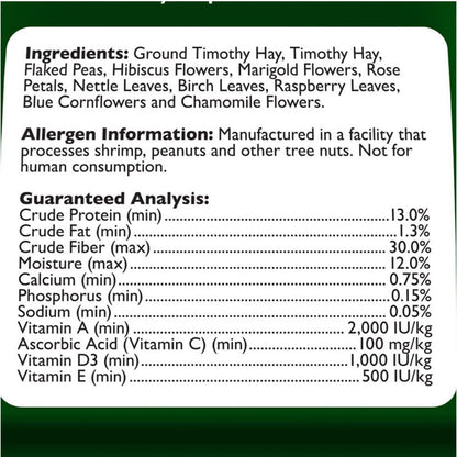 Tropical Carnival Natural Behaviors Grain-Free Rabbit Food – 4 Pounds, High-Fiber Timothy Hay Blend with Natural Flowers & Herbs, Supports Digestive & Emotional Health, No Artificial Additives3