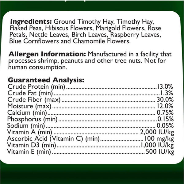 Tropical Carnival Natural Behaviors Grain-Free Rabbit Food – 4 Pounds, High-Fiber Timothy Hay Blend with Natural Flowers & Herbs, Supports Digestive & Emotional Health, No Artificial Additives3