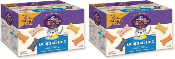 Wellness Old Mother Hubbard Classic P-Nuttier Dog Biscuits, Natural Training Treats, Peanut Butter Flavor, Mini Size, 6 Lb Box12