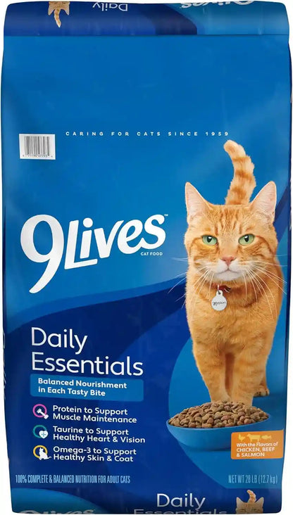 9Lives Daily Essentials Dry Cat Food, 28 Pound Bag1
