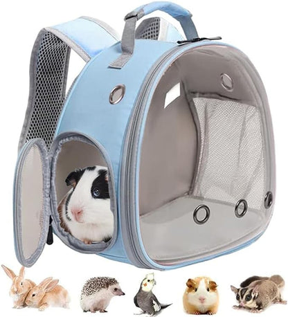 Guinea Pig Carrier Backpack, Clear Bubble Window Backpack for Guinea Pig, Bunny Rat Bird (Black, Carrier)15