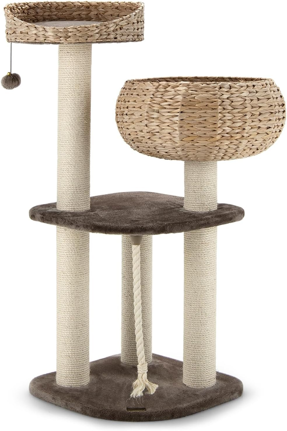 petsite-41-inch-modern-cat-tree-for-indoor-cats-multi-level-cat-tower-with-scratching-posts-hand-made-wicker-cat-condo-top-perch-dangling-ball-sisal-rope-cute-cat-tree-for-indoor-cats