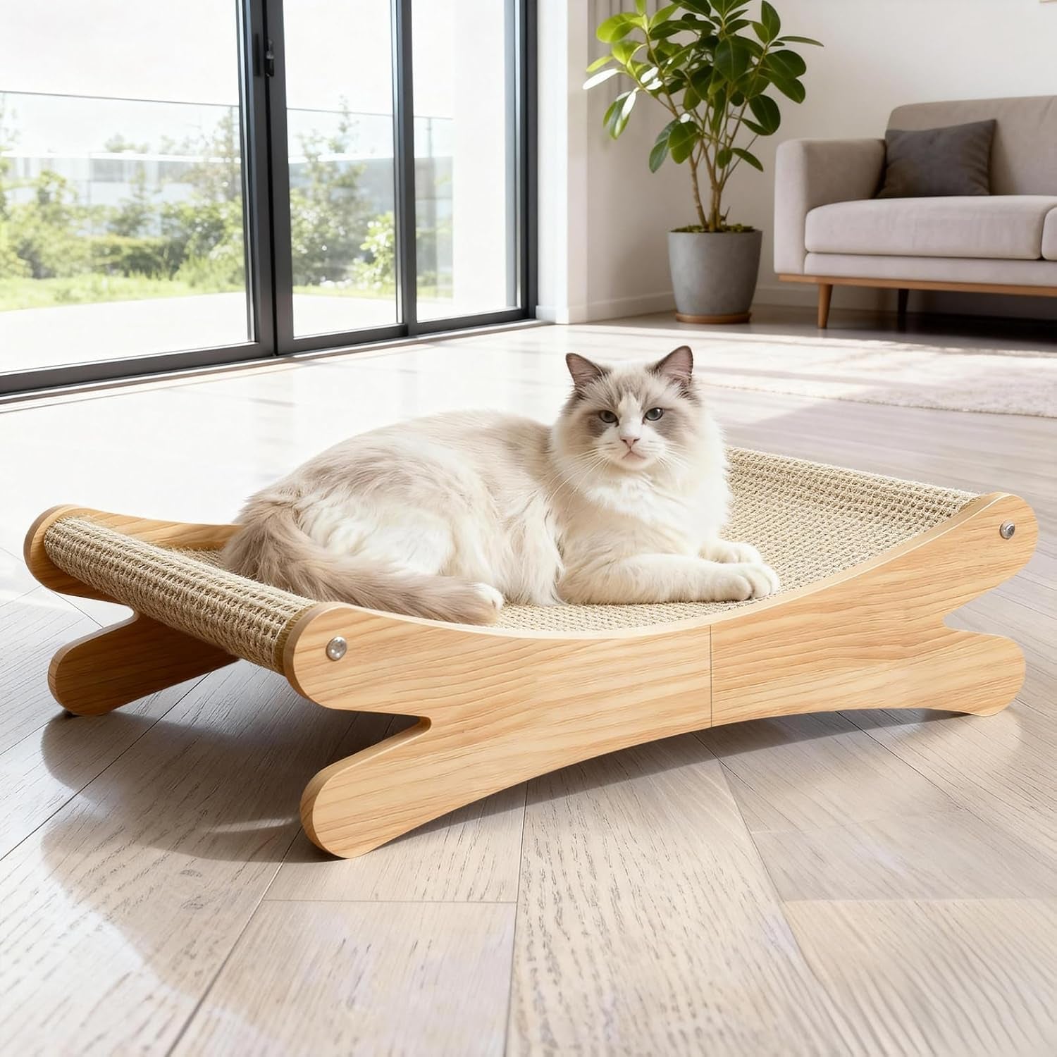 natural-sisal-cat-scratcher-bed-with-hammock-solid-wood-furniture-style-extra-large-cat-lounger-scratch-pad-for-indoor-cats-protects-furniture