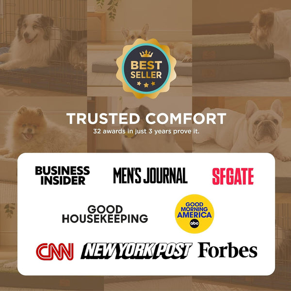 Bedsure Washable Dog Beds Large Sized Dog with Comfy Sherpa, 36X27In Grey | Orthopedic Egg Crate Foam,Comfort Support Flat Rectangle Pet Mat,Non-Slip Bottom,Removable Cover,For Large Breed up to 55 Lbs6