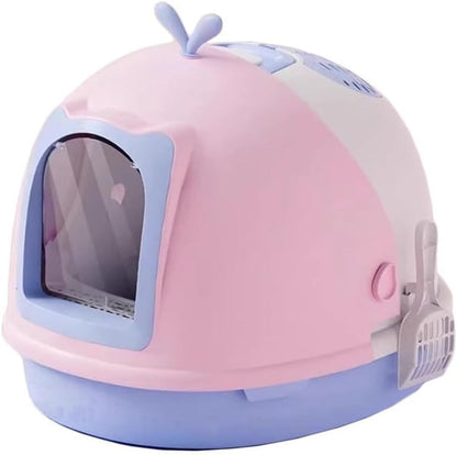 Pet Supplies, Covered Cat Litter Box with Scoop,Top Entry Anti-Splash Design For(Gray)8