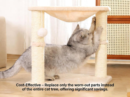 4 PCS M8 Cat Scratching Post Replacement,15.7Inch Sisal Pole Cat Tree Replacement Post with Screws,Diy Scratcher Scratching Post Replacement, Pad, Crafts Gardening Hammock Home Decorating7