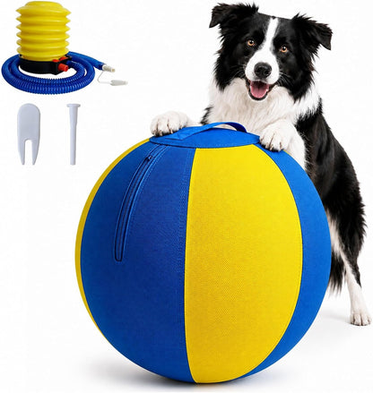 18 Inch Bite Resistant Herding Ball for Dogs, Aussies and Labs | 1000D Nylon Cover, Industrial-Grade Spiral Rubber Bladder, Anti-Burst Build, Lightweight, Easy to Clean, Elastic Bounce1