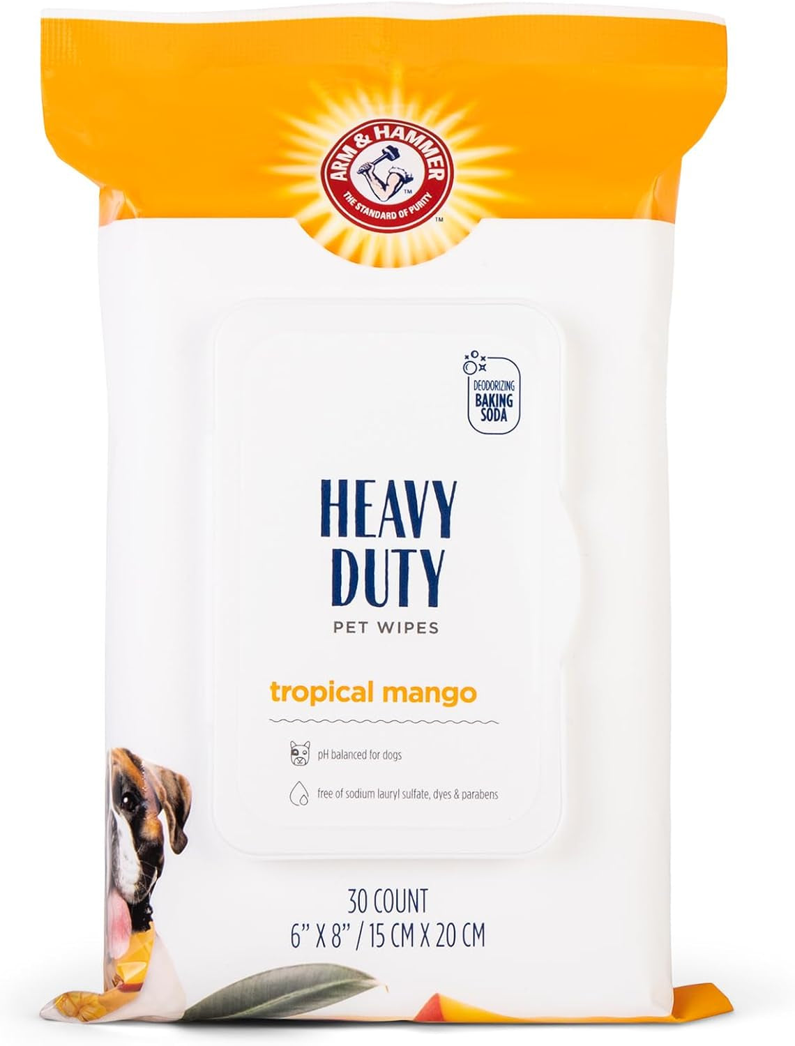 arm-and-hammer-for-pets-heavy-duty-multipurpose-dog-bath-wipes-mango-scent-all-purpose-wipes-remove-odor-and-refresh-your-dog-s-skin-between-baths-100-count-2-pack