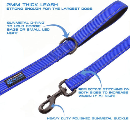 Max and Neo Double Handle Traffic Dog Leash - Reflective, Donates to Dog Rescue (Black, 6 FT)4