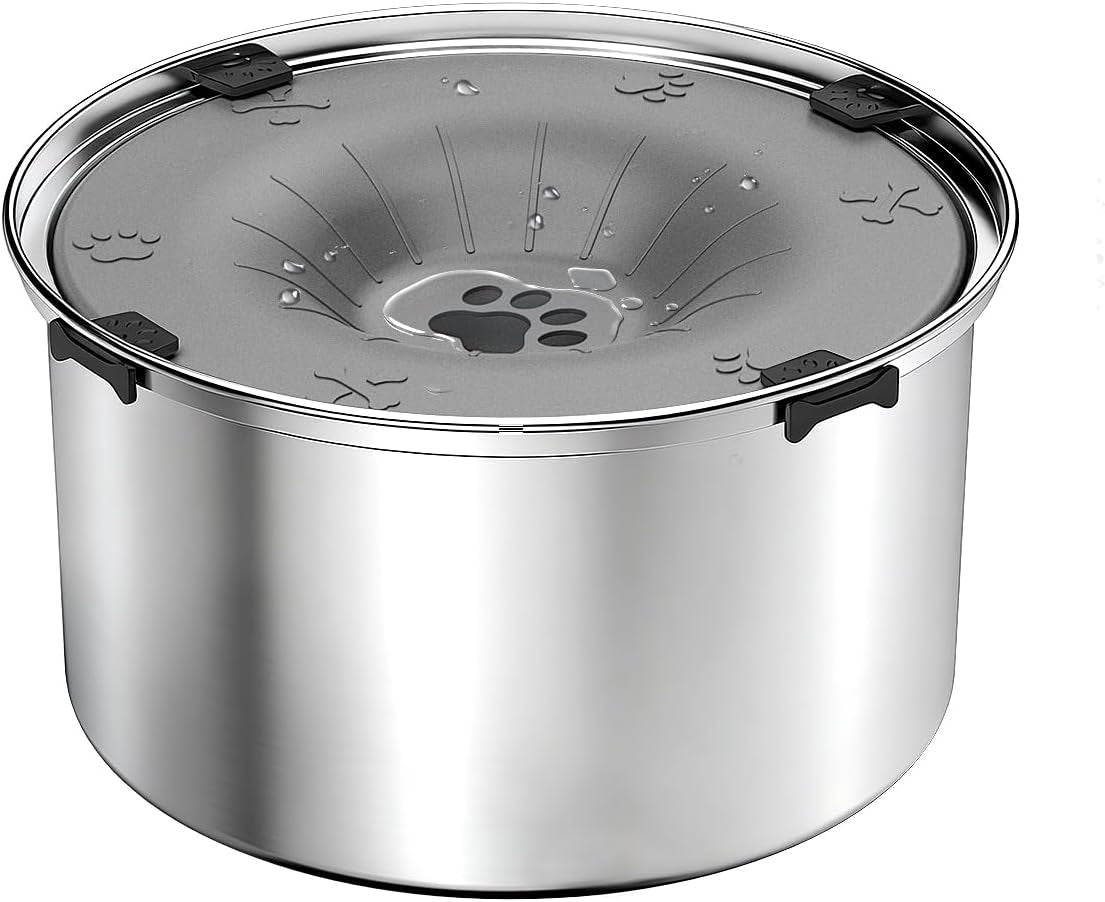 schitec-no-spill-dog-water-bowl-for-large-dogs-5-6l-1-5-gallon-stainless-steel-splash-proof-slow-drinking-pet-dish-with-floating-disk-non-slip-base-mess-free-design-for-home-or-travel-gray