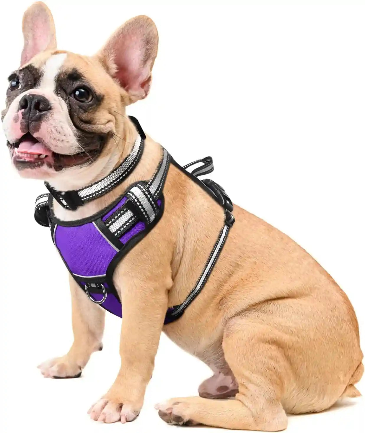 dog-harness-no-pull-pet-harnesses-with-dog-collar-adjustable-reflective-oxford-outdoor-vest-front-back-leash-clips-for-small-medium-large-extra-large-dogs-easy-control-handle-for-walking
