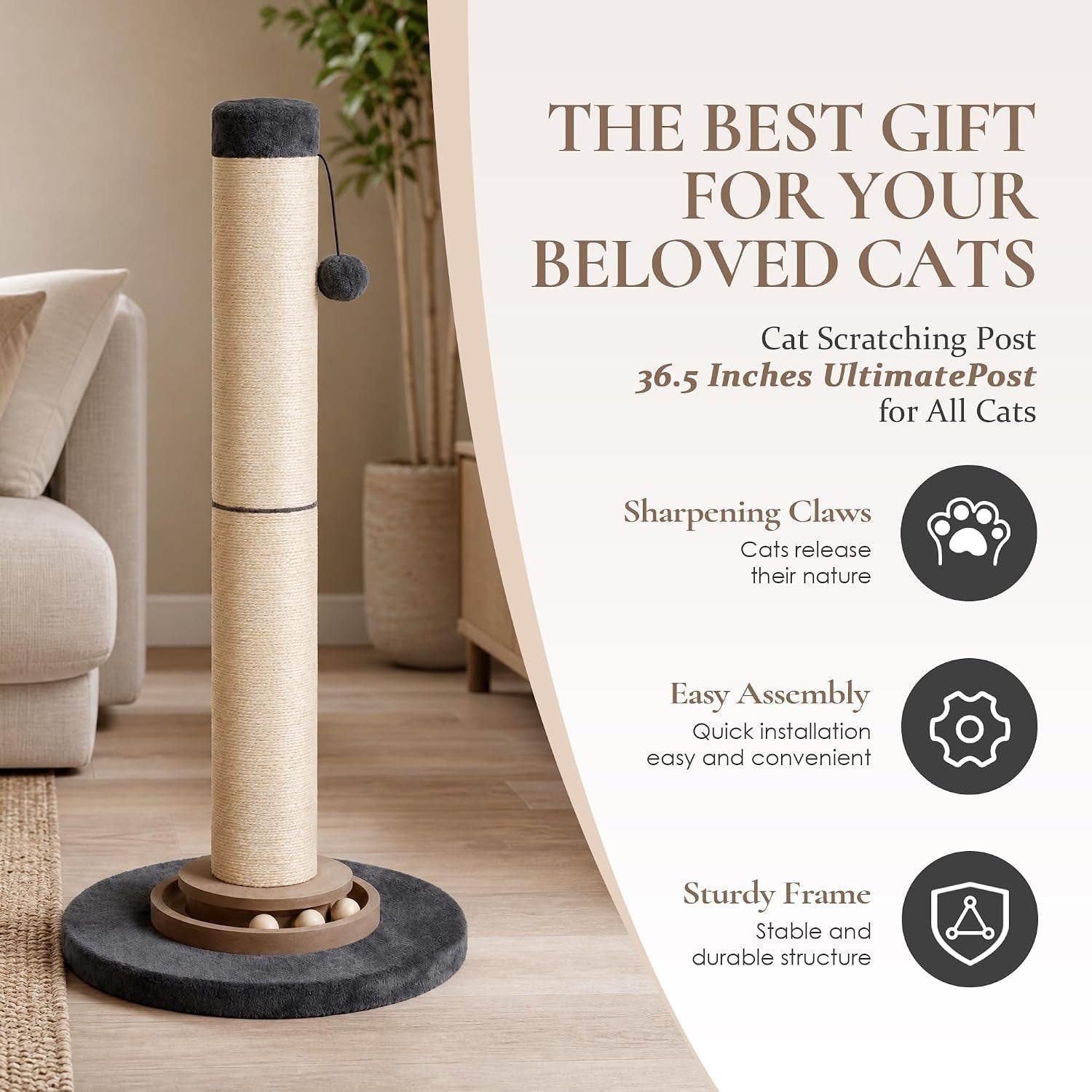 heavy-duty-cat-scratching-post-35-inch-tall-cat-scratcher-cat-tree-tower-with-hanging-ball-for-indoor-cats-adults-sisal-scratching-post-with-toys