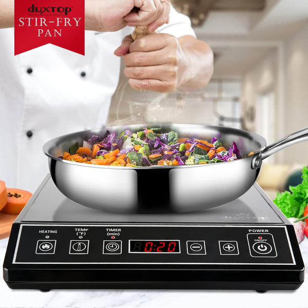 Tri-Ply Stainless Steel Stir Frying Pan, 10 Inch Induction Skillet | Whole Clad Stainless Steel Wok Pan for Stir Fry, Sautéing and Quick Meals7