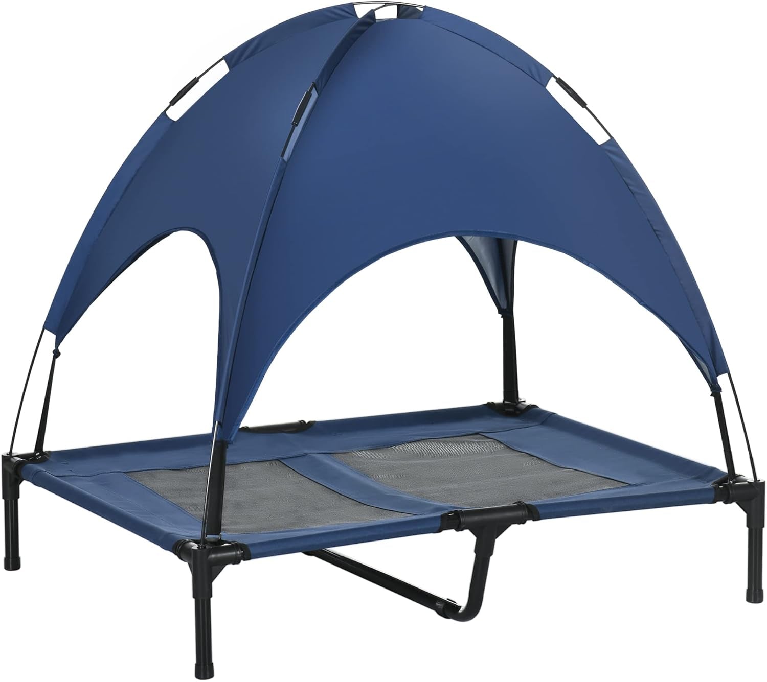 pawhut-elevated-portable-dog-cot-cooling-pet-bed-with-uv-protection-canopy-shade-48-inch-large-pet-bed-outdoor-dog-cot-uv-protection-shade-camping