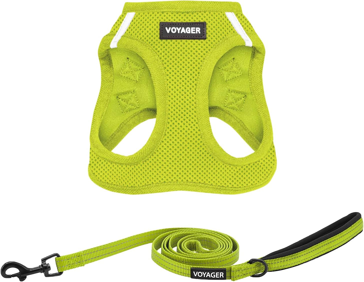 best-pet-supplies-voyager-step-in-air-all-weather-mesh-harness-and-reflective-dog-5ft-leash-combo-with-neoprene-handle-for-small-medium-and-large-breed-puppies-baby-blue-small