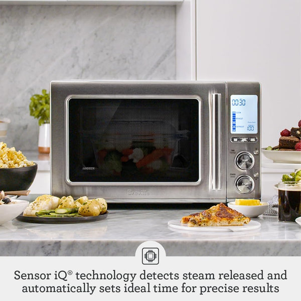 Breville BMO850BSS Smooth Wave Microwave Oven, Brushed Stainless Steel | Cook Smarter, Not Louder with This Countertop Microwave with Inverter That Delivers Steady Power for Precise Results3
