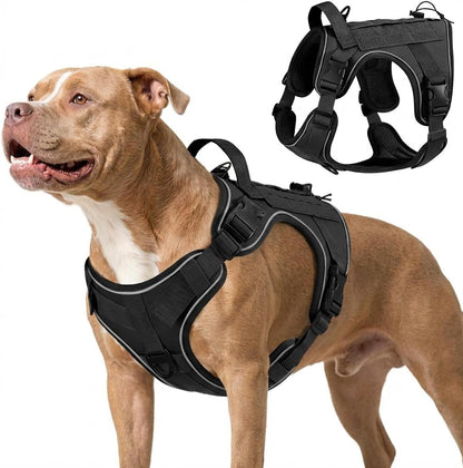 Vavopaw Dog Seat Belt Vest Harness for Car,2 in 1 Seatbelt Buckle | Soft Breathable Mesh,Adjustable Buckle,Nylon,Heavy Duty Pet Safety Seat Belts for Small Medium Large Pets,Black,L25