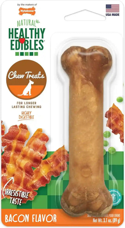 Nylabone Healthy Edibles Natural Dog Chews Long Lasting Roast Beef Flavor Treats for Dogs, Medium/Wolf (2 Count)14