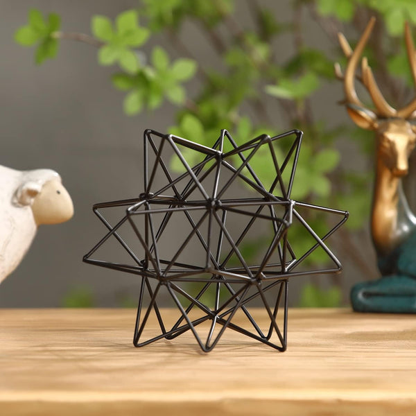Metal Table Top Decor, 3D Metal Geometric Sculpture, Abstract Sculpture for Home Decor, Table Decorations for Home, Decorative Sphere Art Decor for Living Room, Office, Bedroom6