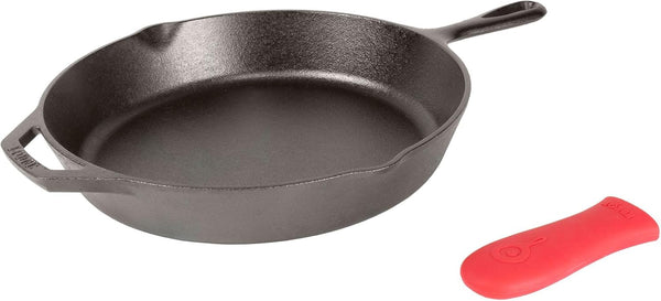 Pre-Seasoned Cast Iron Skillet with Silicone Handle Holder, 12 Inches | Non-Toxic & Naturally Non-Stick Frying Pan with Silicone Hot Handle Holder, Pan Is Safe for Oven & Stovetop Use3
