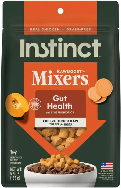Instinct Freeze Dried Mixers, Dog Food Toppers, Gut Health, 5.5 Oz. Bag1