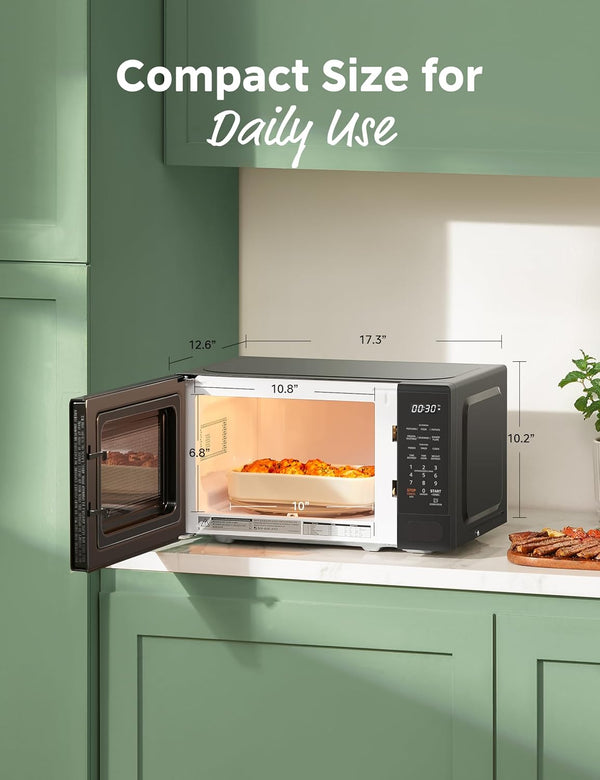 Countertop Microwave Oven 0.7 Cu.Ft, 700W, Black, Child Lock | 11 Power Levels, Multi-Stage Cooking, Weight/Time Defrost, Memory Function, for Apartment, Dorm, Office4