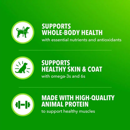 IAMS Proactive Health Wet Dog Food Pouches, Variety Pack, 3.5 Oz, 18 Count | Chicken, Beef & Lamb, Real Meat & Poultry, Omega 6 & 3 Ratio, No Artificial Preservatives or Fillers, Use as Topper or Meal2