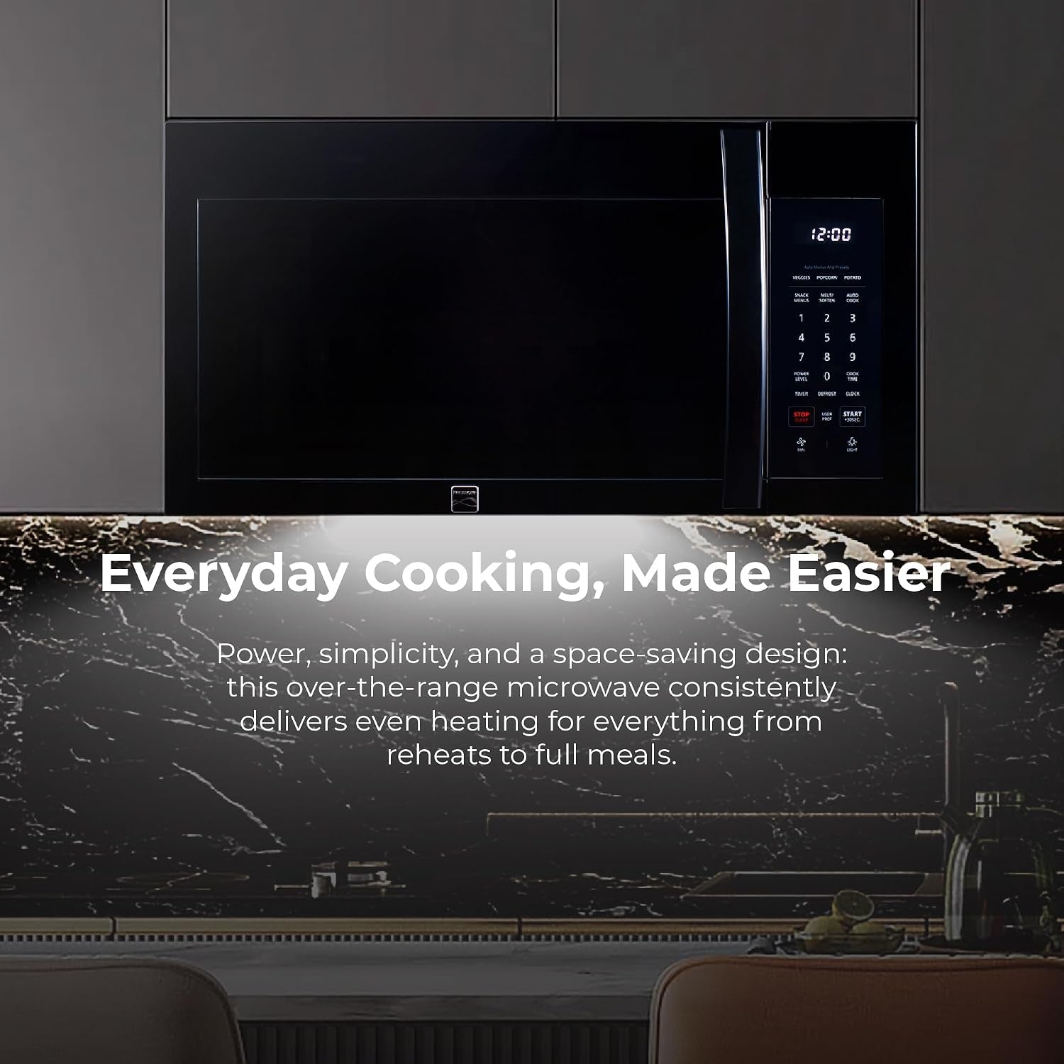 over-the-range-microwave-1-7-cu-ft-capacity-black-1000-watts-300-cfm-vent-fan-12-4-glass-cooking-tray-preset-cooking-controls-child-lock-led-lighting
