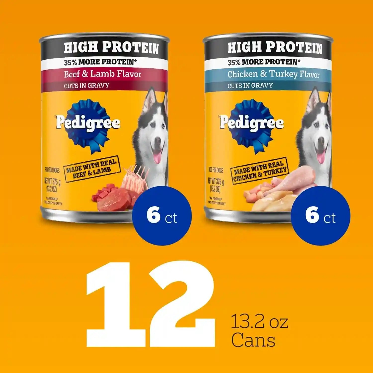pedigree-high-protein-cuts-in-gravy-pack-wet-dog-food-13-2-oz-12-count-beef-lamb-chicken-turkey-slow-cooked-real-meat-40g-protein-per-can-serve-as-topper-or-complete-meal-canned-dog-food