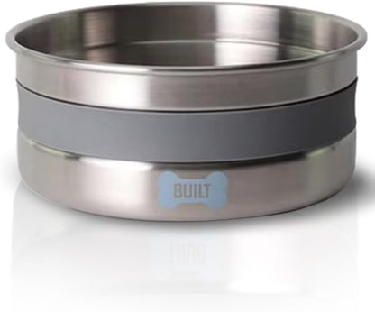 BUILT 38 Oz Dog Bowl - Non-Skid Pad & Soft Grip Ring - Double Wall Stainless Steel, Bpa-Free, Non-Porous & Rust-Resistant - Pet Food & Water Bowl for Dogs & Cats - Heavy Duty (Grey)8