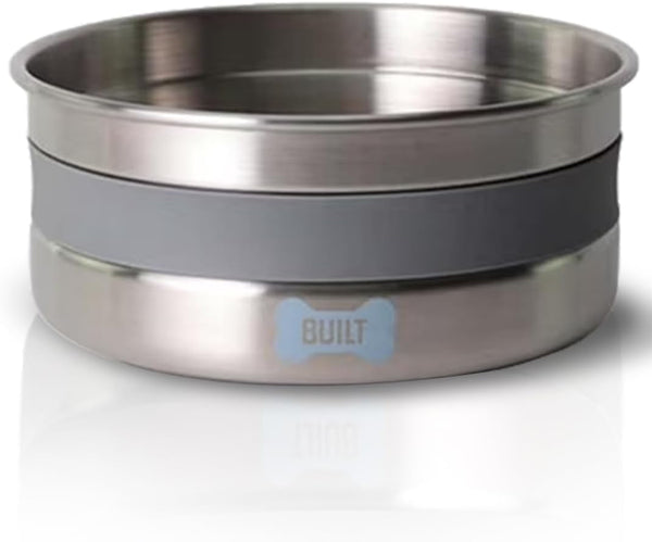 BUILT 38 Oz Dog Bowl - Non-Skid Pad & Soft Grip Ring - Double Wall Stainless Steel, Bpa-Free, Non-Porous & Rust-Resistant - Pet Food & Water Bowl for Dogs & Cats - Heavy Duty (Grey)8