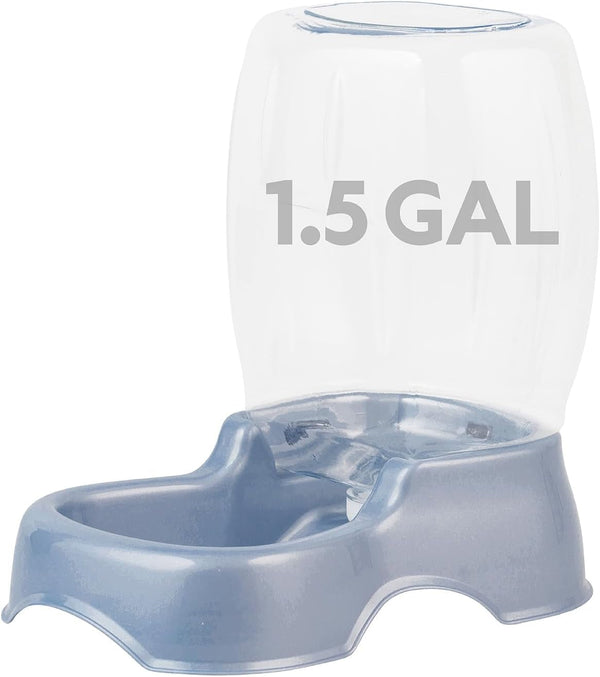 Petmate Pet Cafe Cat and Dog Gravity Water Dispenser - Water Bowl for Cats and Dogs, USA Made, 0.75 GAL, Pearl Gray9