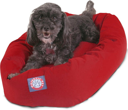 Majestic Pet 40 Inch Bagel Calming Dog Bed Washable – Cozy Soft round Dog Bed with Spine Support for Dogs to Rest Their Head - Fluffy Donut Dog Bed 40X29X9 (Inch) - round Pet Bed Large – Blue14