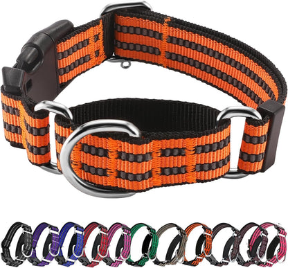 Martingale Collars for Dogs, Reflective Escape Proof Training Dog Collars with Quick Release Buckle,Adjustable No Slip Nylon Dog Collar for Medium Pets18
