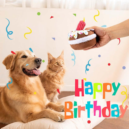 Lilfrd Dog Birthday Toy, Birthday Cake Toys for Puppy Gifts, Squeaky Plush Dog Toys | Perfect for Birthday Party, Interactive Play, Suitable for Small Medium Breed Dogs2
