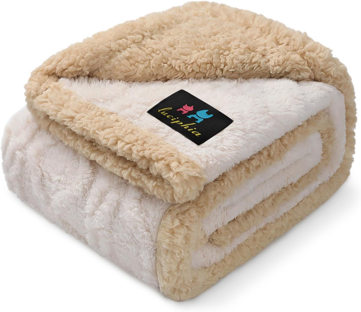 luciphia-waterproof-pet-blanket-liquid-pee-proof-dog-blankets-for-sofa-bed-couch-reversible-sherpa-fleece-furniture-protector-cover-for-small-medium-large-dogs-cats-khaki-small-40-x-28