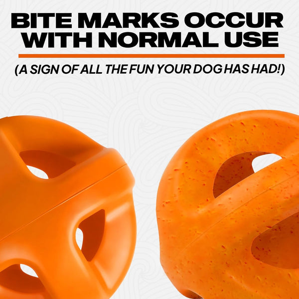 Fida Natural Rubber Dog Balls for Aggressive Chewers, Durable Dog Chew Toys for Large Dogs, Interactive Fetch & Tug of War Toys for Medium Large Breed Non-Toxic Dish Washable,4.5 * 4.5"7