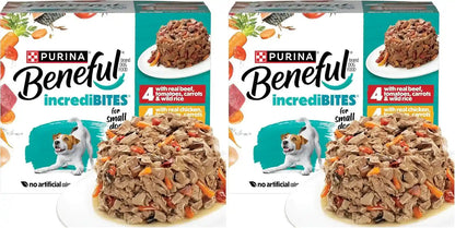 Beneful Purina Small Breed Wet Dog Food Variety Pack, Incredibites with Real Beef, Chicken and Salmon - (Pack of 30) 3 Oz. Cans15