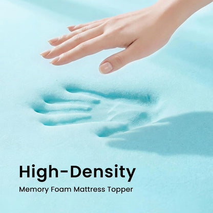 3 Inch Twin XL Cooling Gel Memory Foam Mattress Topper | Certipur-Us Certified. Removable & Machine Washable Cover with Adjustable Straps. Non-Slip Mesh Bottom.3